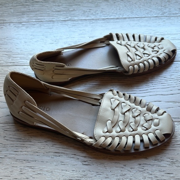 Nisolo Women's Huarache Flats Bone - Size 8 - Picture 3 of 4